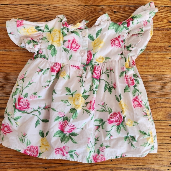 EUC Janie and Jack Floral Flutter Sleeve Top 12-18 months girl - Picture 5 of 7